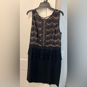 Ann Taylor Loft Elegant Black Lace Dress